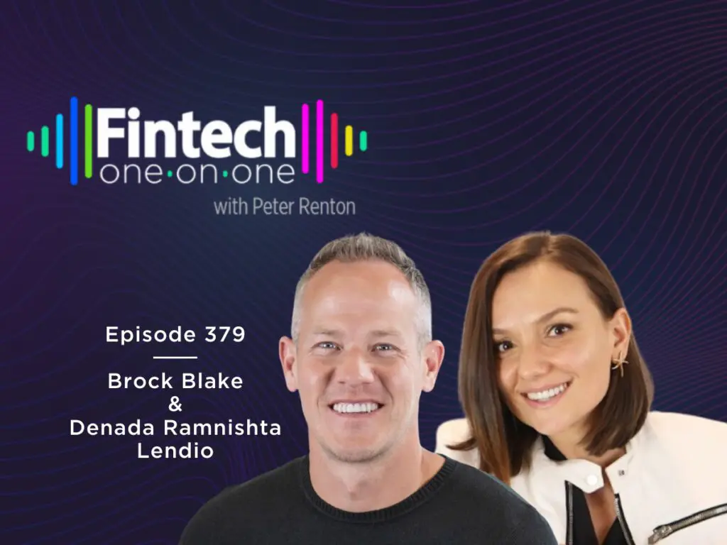 Podcast hosts Brock Blake and Renada Ramnisha smiling for Fintech One-on-One.