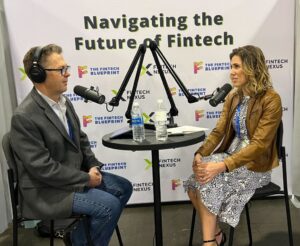 Peter Renton, Chairman & Co-Founder of Fintech Nexus and Christina Riechers, General Manager of Square Banking