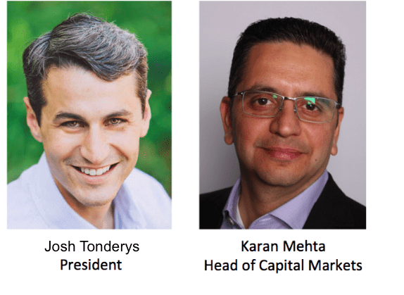 Josh Tonderys, President and Karan Mehta, Head of the Capital Markets team at Marlette Funding