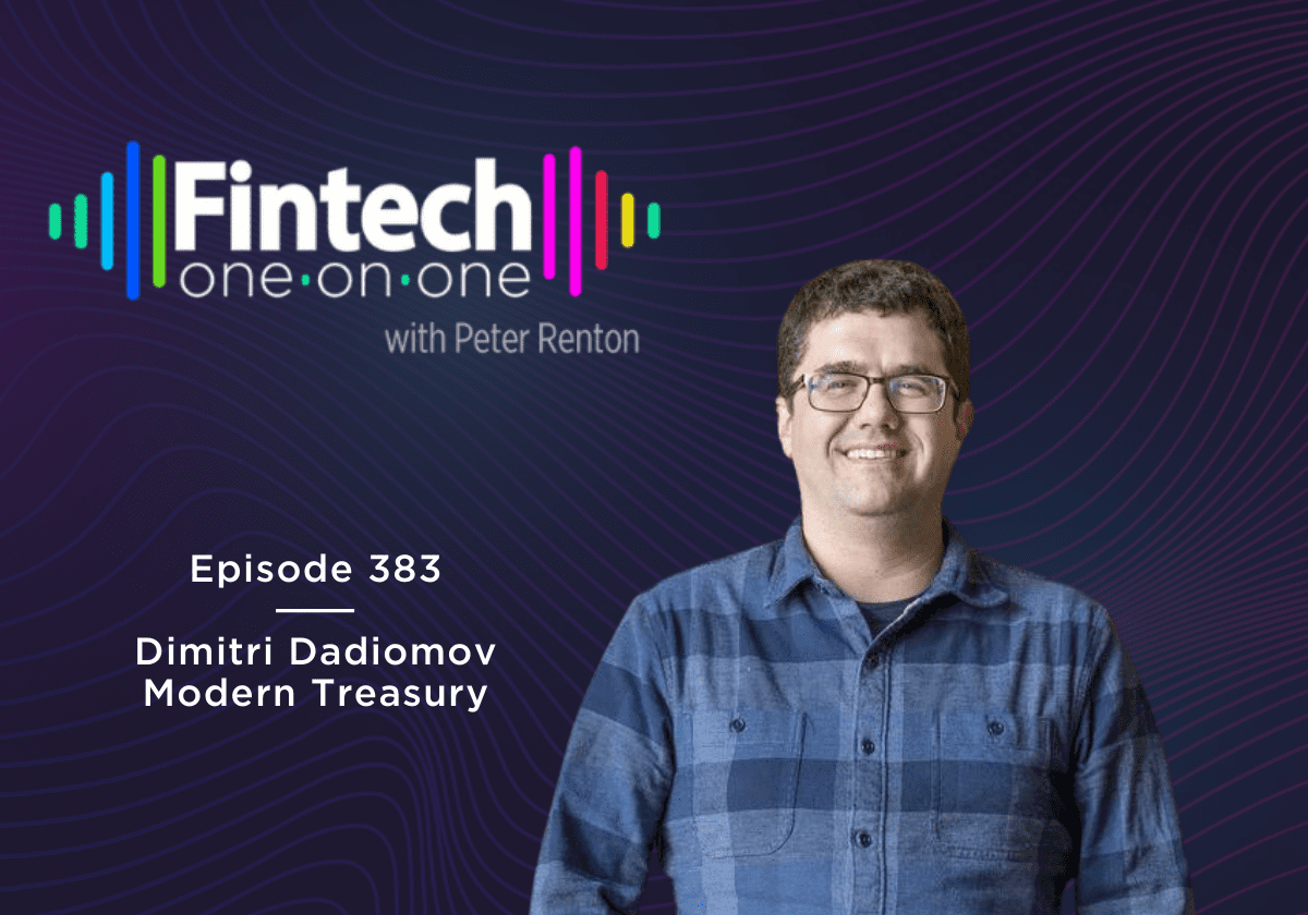 Podcast cover featuring Dimitri Dadiomov on Fintech One-on-One, Episode 383.