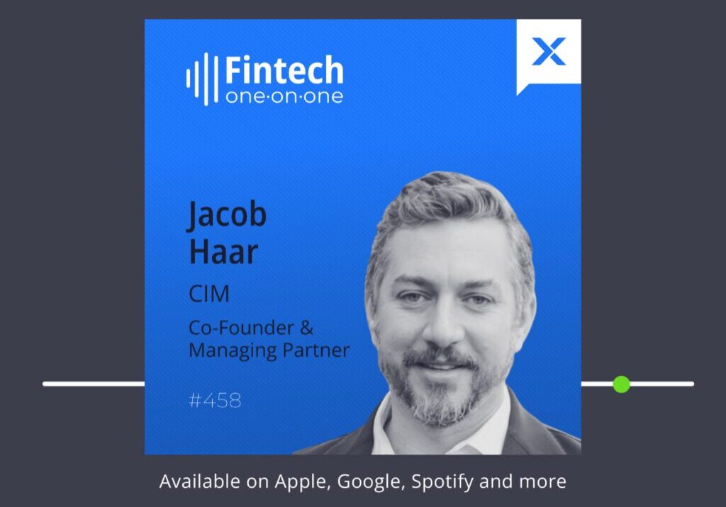 Podcast cover for Fintech One-on-One featuring Jacob Haar.