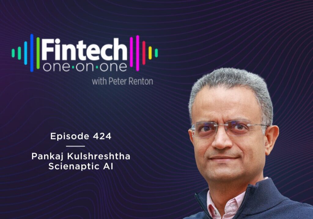 Portrait of a man with the Fintech One-on-One logo and podcast details.