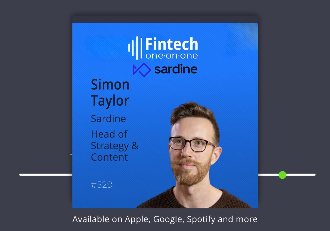 Podcast cover featuring Simon Taylor discussing fintech and strategy.